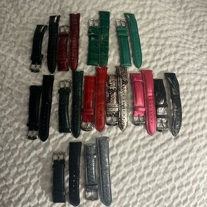 Authentic 18mm Michele bands.